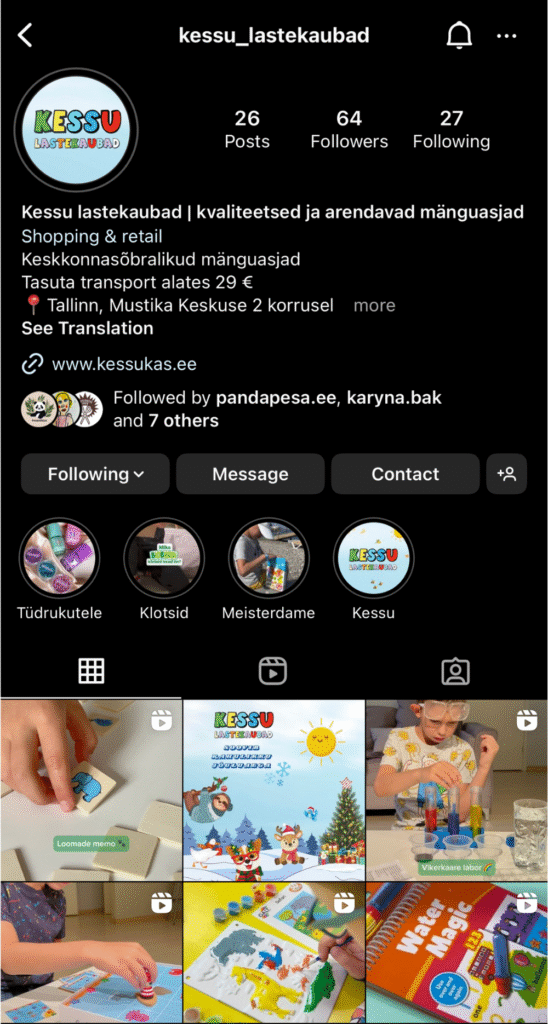 Kessukas sotsiaalmeedia konto